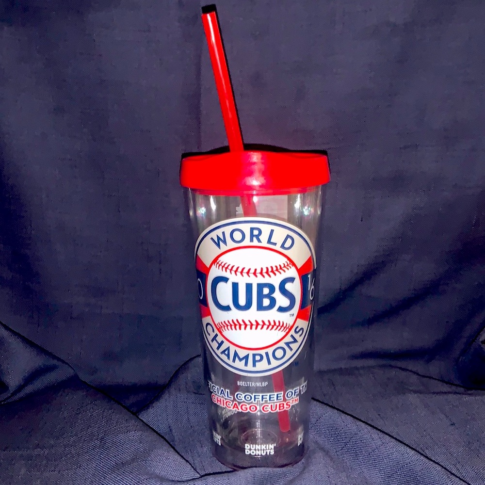 Dunkin Donuts 2016 World Cubs Champions Cold Drink Tumbler